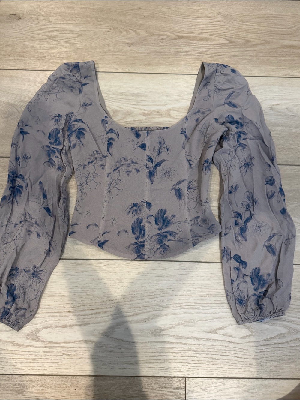 Wilfred Grace Top in Dry Basil/Granite Blue
